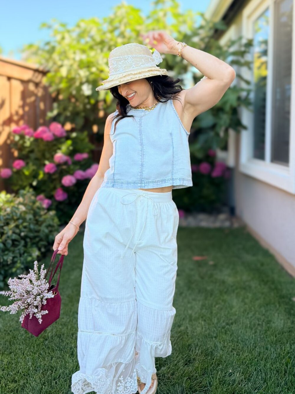 Light Wash Denim Tank Top